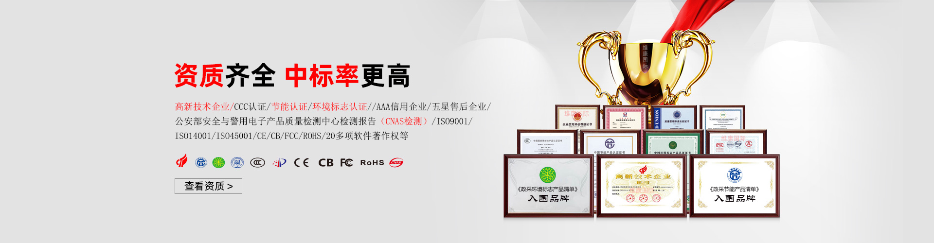 拚接屏榮譽資質