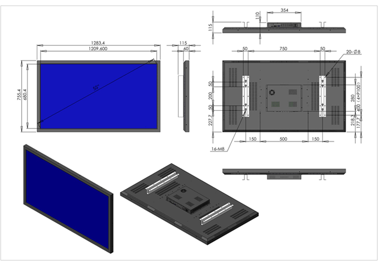 55寸液晶監視器尺寸圖